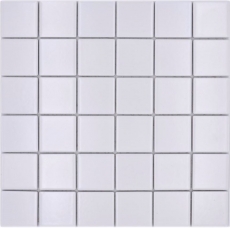 Piastrella di ceramica a mosaico bianco opaco specchio parete bagno MOS16B-0111