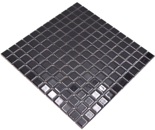Piastrelle di ceramica a mosaico NIGHT BLACK GLOSSY alzatina per cucina MOS18D-0301