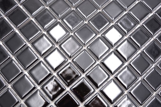 Piastrelle di ceramica a mosaico NIGHT BLACK GLOSSY alzatina per cucina MOS18D-0301