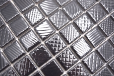 Piastrelle di ceramica a mosaico NERO STRUTTURA LUCIDA Alzatina per cucina MOS18-CG123