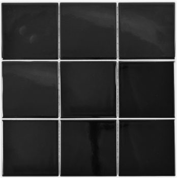 Mano modello mosaico piastrelle ceramica nero lucido piastrelle da parete piastrelle bagno MOS23-0301_m