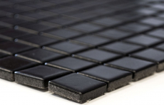 Campione a mano di piastrelle a mosaico in ceramica nera opaca Backsplash di cucina MOS18D-0311_m