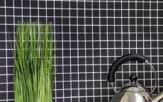 Piastrelle di ceramica a mosaico nero opaco Backsplash cucina MOS18D-0311