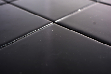 Piastrella di mosaico a mano ceramica nera opaca piastrella WC bagno MOS23-0311_m