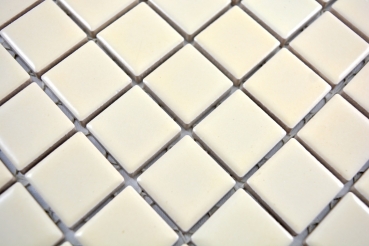 Piastrella di mosaico dipinta a mano magnolia beige lucido backsplash in ceramica MOS18D-1902_m