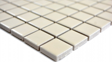 Piastrella di mosaico dipinta a mano magnolia beige opaco backsplash in ceramica MOS18D-1911_m