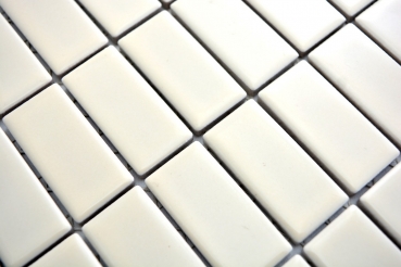 Piastrella a mosaico decorata a mano tondini in ceramica beige opaco piastrella per WC piastrella per bagno MOS24D-1911_m