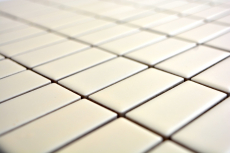 Piastrella a mosaico decorata a mano tondini in ceramica beige opaco piastrella per WC piastrella per bagno MOS24D-1911_m