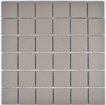 Piastrella di mosaico dipinta a mano in ceramica grigio chiaro non smaltata per lalzatina della cucina MOS14-1202_m