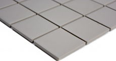 Piastrella di mosaico dipinta a mano in ceramica grigio chiaro non smaltata per lalzatina della cucina MOS14-1202_m