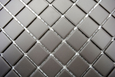 Piastrella di mosaico dipinta a mano in ceramica grigia non smaltata Piastrella per piatto doccia MOS18B-0211-R10_m