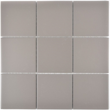 Piastrella di mosaico dipinta a mano in ceramica grigia non smaltata per lalzatina della cucina MOS22-0202_m