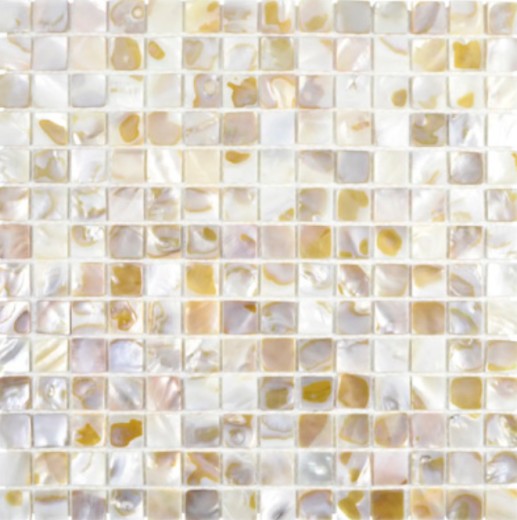 Mosaico in madreperla Mosaico a conchiglia bianco beige chiaro doccia a parete MOS150-SM203