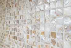 Mosaico in madreperla Mosaico a conchiglia bianco beige chiaro doccia a parete MOS150-SM203