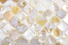 Mosaico in madreperla Mosaico a conchiglia bianco beige chiaro doccia a parete MOS150-SM203