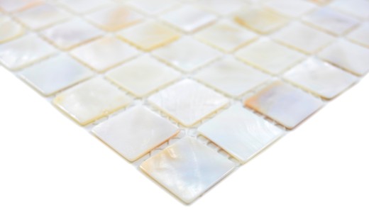 Mosaico di madreperla Mosaico di conchiglie bianco beige Schermo doccia MOS150-SM2525