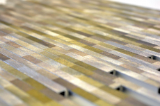 Tondini per mosaico alluminio marrone chiaro mattone composito spazzolato Luce colorata MOS49-L102L