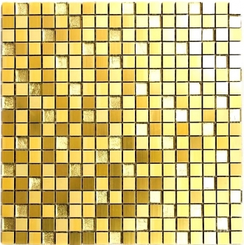 Piastrella di mosaico alluminio vetro mosaico oro backsplash cucina backsplash MOS49-A307