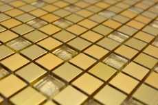 Piastrella di mosaico alluminio vetro mosaico oro backsplash cucina backsplash MOS49-A307
