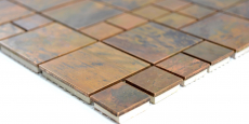 Piastrella di mosaico a mano in rame combinazione rame marrone cucina MOS49-1502_m