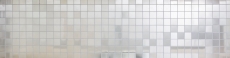 Piastrella di mosaico in acciaio inox argento spazzolato opaco Rivestimento della cucina MOS129-48D