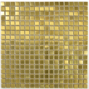 Modello a mano di piastrelle a mosaico in acciaio inox oro acciaio spazzolato backsplash cucina MOS129-0707_m
