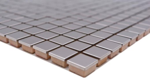 Piastrella di mosaico in acciaio inox argento lucido backsplash parete della cucina MOS129-15G