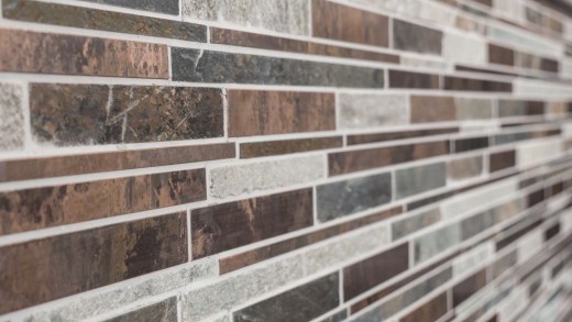 Piastrella di mosaico pietra naturale rame grigio ruggine composito parete rivestimento piastrelle parete backsplash cucina - MOS47-XSK565