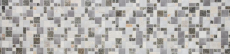 Piastrella a mosaico quarzite pietra naturale alluminio grigio argento beige chiaro combinazione MOS49-525