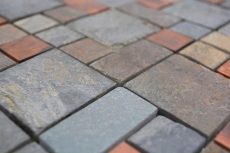 Mosaico di rame grigio ruggine combinazione di piastrelle per lalzatina della cucina pietra MOS47-595