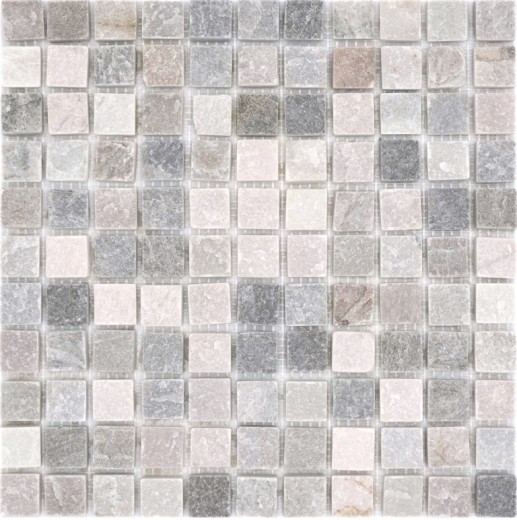 Mosaico in pietra naturale quarzite beige grigio pavimento doccia cucina alzatina doccia - MOS36-0206