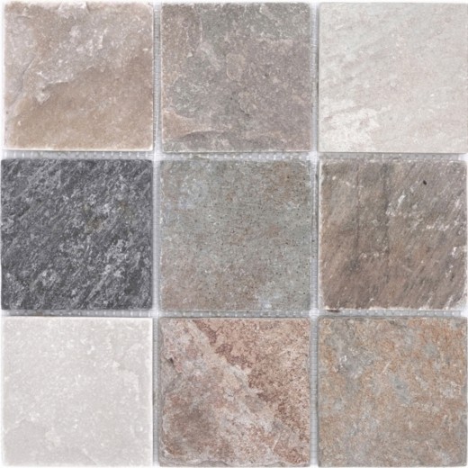 Quarzite pietra naturale mosaico piastrelle beige grigio parete pavimento doccia cucina splashback piastrelle backsplash bagno - MOS36-0210