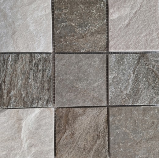 Quarzite pietra naturale mosaico piastrelle beige grigio parete pavimento doccia cucina splashback piastrelle backsplash bagno - MOS36-0210