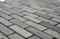 Piastrella di mosaico dipinta a mano Marmo pietra naturale grigio Mattone pietra Incisione cemento MOS40-B49_m