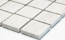 Piastrella di mosaico dipinta a mano marmo pietra naturale grigio strisce grigio MOS42-0204_m