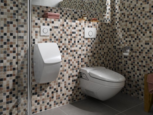 Piastrella di marmo a mosaico in pietra naturale crema beige rosso verde casuale schermo doccia - MOS42-1204