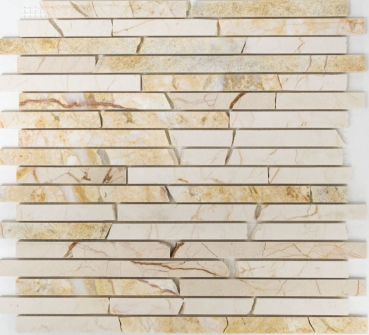 Piastrella di mosaico Marmo pietra naturale Mattone dorato crema struttura lucida MOS40B-2807_f
