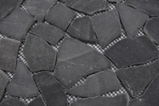 Mosaico di cava in pietra naturale grigio antracite piastrelle poligonali backsplash cucina parete bagno - MOS44-30-120