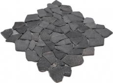 Mosaico di cava in pietra naturale grigio antracite piastrelle poligonali backsplash cucina parete bagno - MOS44-30-120