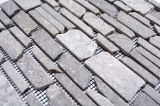 Piastrella di mosaico campione a mano marmo pietra naturale grigio mattone mosaico MOS40-0230_m