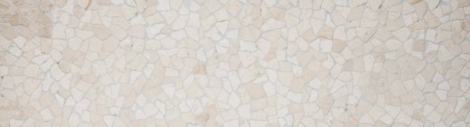 Mosaico di marmo di cava pietra naturale beige chiaro avorio piastrelle poligonali rivestimento parete - MOS44-30-100