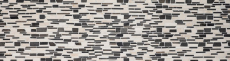 Piastrella di mosaico dipinta a mano marmo pietra naturale beige nero mattone mosaico BianconeJava MOS40-0205_m