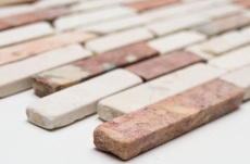 Piastrella di mosaico Marmo pietra naturale beige rosso Mattone RossoCrema MOS40-0135_f