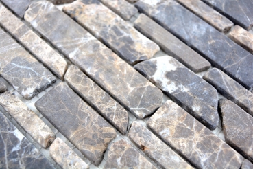 Piastrella di mosaico marmo pietra naturale beige mattone mosaico Castanao MOS40-13-285_f