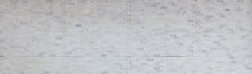 Piastrella di marmo a mosaico Pietra naturale Mattone Parete bond bianco 3D look Piastrella di parete WC - MOS40-3D11