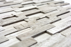 Piastrella di mosaico Marmo Pietra naturale Mattone Splitface strisce grigie MOS40-3D20_f