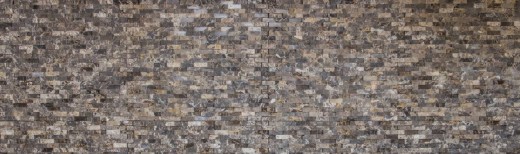 Muro di marmo a mosaico pietra naturale pietra marrone scuro muro di mattoni legame 3D look cucina bagno - MOS40-3D76