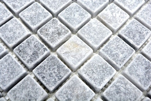 Piastrella di mosaico dipinta a mano marmo pietra naturale grigio chiaro Bardiglio Marmo Antico MOS40-40023_m