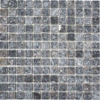 Piastrella di mosaico dipinta a mano in marmo pietra naturale nero Nero Antique Marble MOS36-0306-A_m