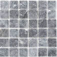 Piastrella di mosaico dipinta a mano marmo pietra naturale nero Nero Antique Marble MOS36-0404_m